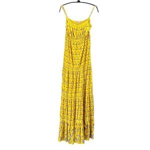 Juicy Couture Abigail Yellow Floral Print Maxi Dress